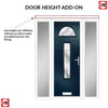 Cottage Style Belize 2 Composite Front Door Set with Double Side Screen - Flair Glass - Shown in Blue