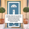 Cottage Style Belize 2 Composite Door Set with Murano Blue Glass - Shown in Pastel Blue