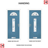 Cottage Style Belize 2 Composite Door Set with Murano Blue Glass - Shown in Pastel Blue
