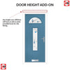 Cottage Style Belize 2 Composite Door Set with Murano Blue Glass - Shown in Pastel Blue