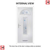 Cottage Style Belize 2 Composite Door Set with Murano Blue Glass - Shown in Pastel Blue