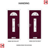 Cottage Style Belize 2 Composite Front Door Set with Murano Purple Glass - Shown in Purple Violet