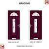 Cottage Style Belize 2 Composite Front Door Set with Murano Purple Glass - Shown in Purple Violet