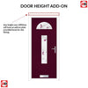 Cottage Style Belize 2 Composite Front Door Set with Murano Purple Glass - Shown in Purple Violet