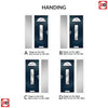 Cottage Style Belize 2 Composite Front Door Set with Single Side Screen - Flair Glass - Shown in Blue