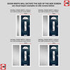 Cottage Style Belize 2 Composite Front Door Set with Single Side Screen - Flair Glass - Shown in Blue