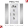 Cottage Style Belize 4 Composite Front Door Set with Double Side Screen - Abstract Glass - Shown in Mouse Grey