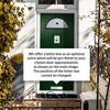 Cottage Style Belize 4 Composite Front Door Set with Polar Black Glass - Shown in Green