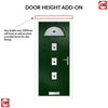 Cottage Style Belize 4 Composite Front Door Set with Polar Black Glass - Shown in Green