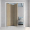 Two Folding Doors & Frame Kit - Belize Light Grey 2+0 - Prefinished