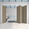 Four Folding Doors & Frame Kit - Belize Light Grey 3+1 - Prefinished