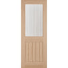 Room Divider - Belize Oak Silkscreen Etched Glass Prefinished Door with Single Side
