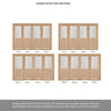 Room Divider - Belize Oak Silkscreen Etched Glass Prefinished Double Doors with Double Sides