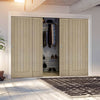 Four Sliding Maximal Wardrobe Doors & Frame Kit - Belize Light Grey Door - Prefinished