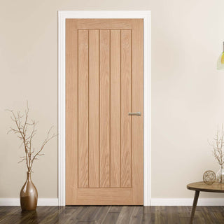 Image: FD30 Fire Internal Door, Belize Oak Internal Door - 30 Minute Fire Rated - Prefinished