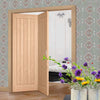 Two Folding Doors & Frame Kit - Belize Oak 2+0 - Unfinished