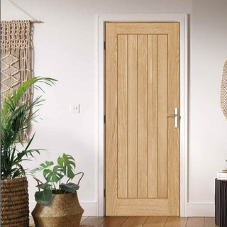 Image: FD60 Fire Internal Door, Belize Oak Flush Internal Door - 60 Minute Fire Rated