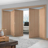 Five Folding Doors & Frame Kit - Belize Oak 3+2 - Unfinished