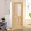 Belize Oak Internal Door - Silkscreen Etched Glass - Prefinished