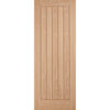 Top Mounted Black Sliding Track & Double Door - Belize Oak Doors - Unfinished