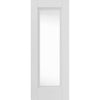 J B Kind White Classic Belton Primed Door - Clear Glass