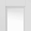 J B Kind White Classic Belton Primed Door - Clear Glass