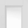 J B Kind White Classic Belton Primed Door - Clear Glass