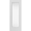 J B Kind White Classic Belton Primed Door Pair - Etched Glass