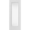 J B Kind White Classic Belton Primed Door Pair - Etched Glass