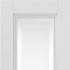 J B Kind White Classic Belton Primed Door - Etched Glass