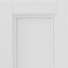 J B Kind White Classic Belton Panel Primed Fire Door Pair - 1/2 Hour Fire Rated