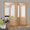 Bespoke Thrufold Palermo Oak 2XG Glazed Folding 3+0 Door