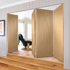 Bespoke Thrufold Pesaro Oak Flush Folding 3+1 Door - Prefinished