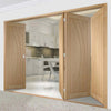 Bespoke Thrufold Salerno Oak Flush Folding 3+1 Door