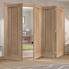 Bespoke Thrufold Worcester Oak 3 Panel Folding 3+1 Door