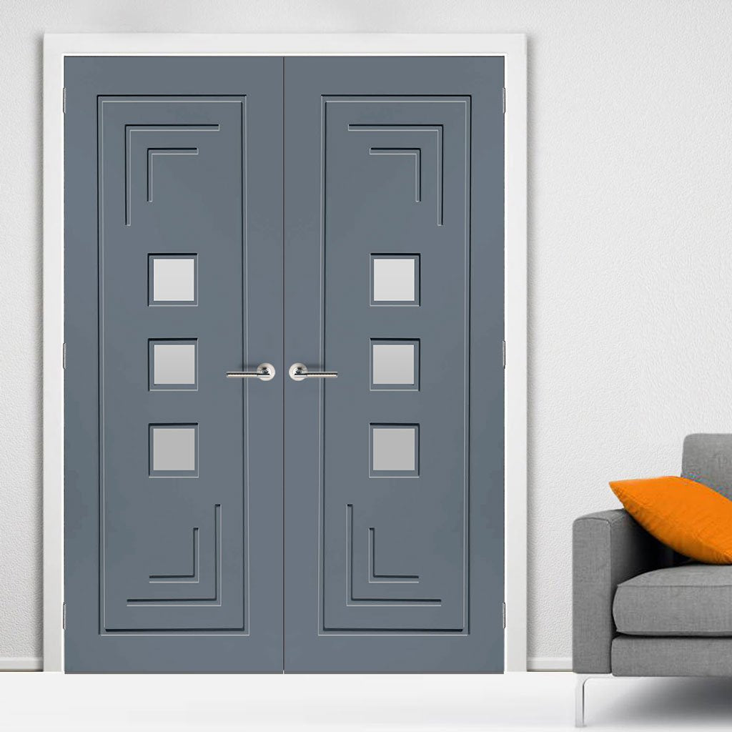 Prefinished Bespoke Altino Glazed Door Pair - Choose Your Colour