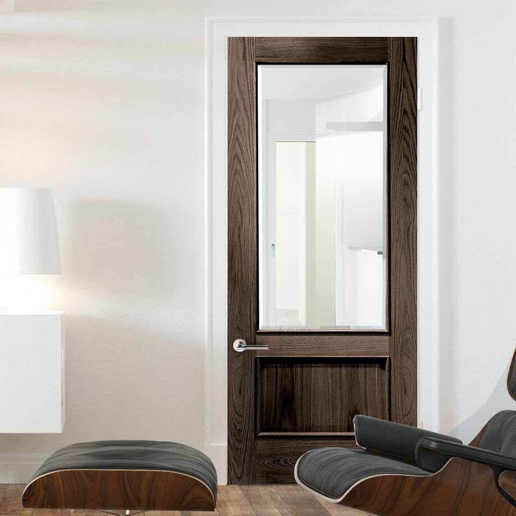 prefinished bespoke andria oak 1l glazed door