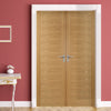 LPD Joinery Bespoke Fire Door Pair, Vancouver Oak 5P Flush Pair - 1/2 Hour Fire Rated - Prefinished