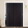 Bespoke Thruslide Ash Grey Zanzibar Door - 2 Sliding Doors and Frame Kit - Prefinished