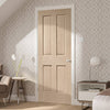 Prefinished Bespoke Victorian Oak Fire Door - No Raised Mouldings - Choose Your Colour