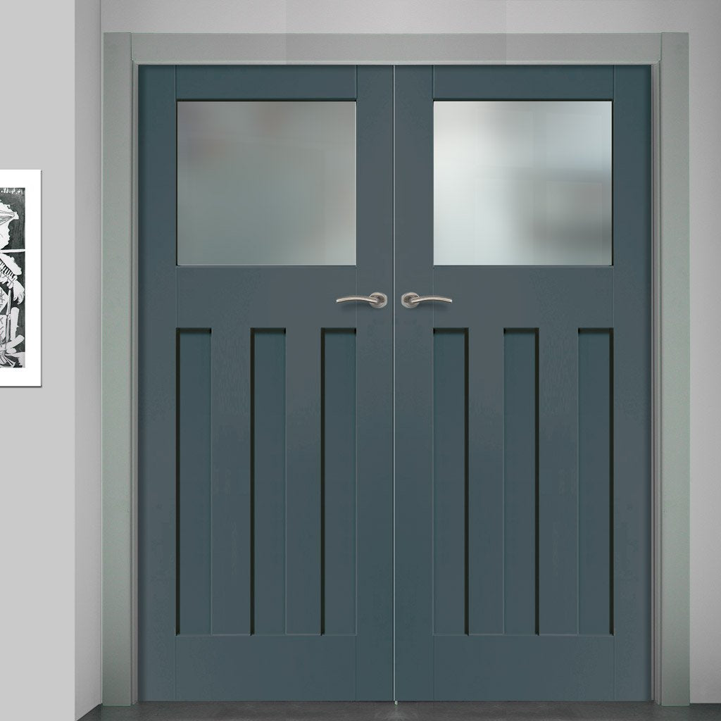Prefinished Bespoke DX 1930's Glazed Door Pair - Choose Your Colour