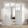 Bespoke Thrufold DX 1930's White Primed Glazed Folding 2+1 Door
