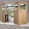 Bespoke Thrufold DX Oak 1930's Style Glazed Folding 2+1 Door