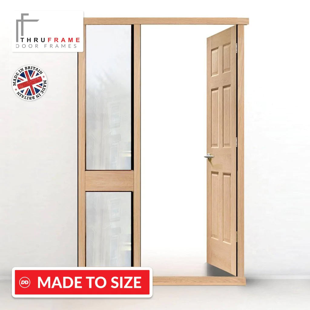Exterior Door Frame with side glass apertures, Made to size, Type 2 Model 3.
