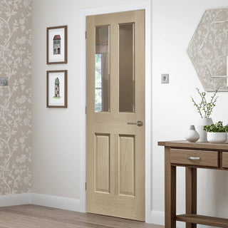 Image: prefinished bespoke malton oak glazed door