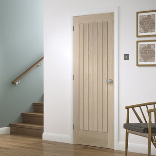 Image: Prefinished Bespoke Suffolk Oak Fire Door - Choose Your Colour