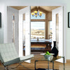 Bespoke Thrufold Palermo 1L White Primed Glazed Folding 2+1 Door