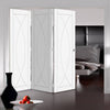 Bespoke Thrufold Pesaro White Primed Flush Folding 3+0 Door