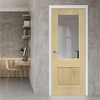 Image: prefinished bespoke piacenza oak glazed door