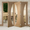 Bespoke Thrufold Salerno Oak Glazed Folding 3+0 Door